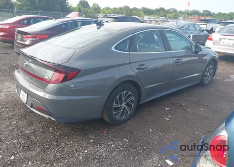 2021 Hyundai Sonata Hybrid Blue from USA, damaged, VIN KMHL24JJ1MA033199